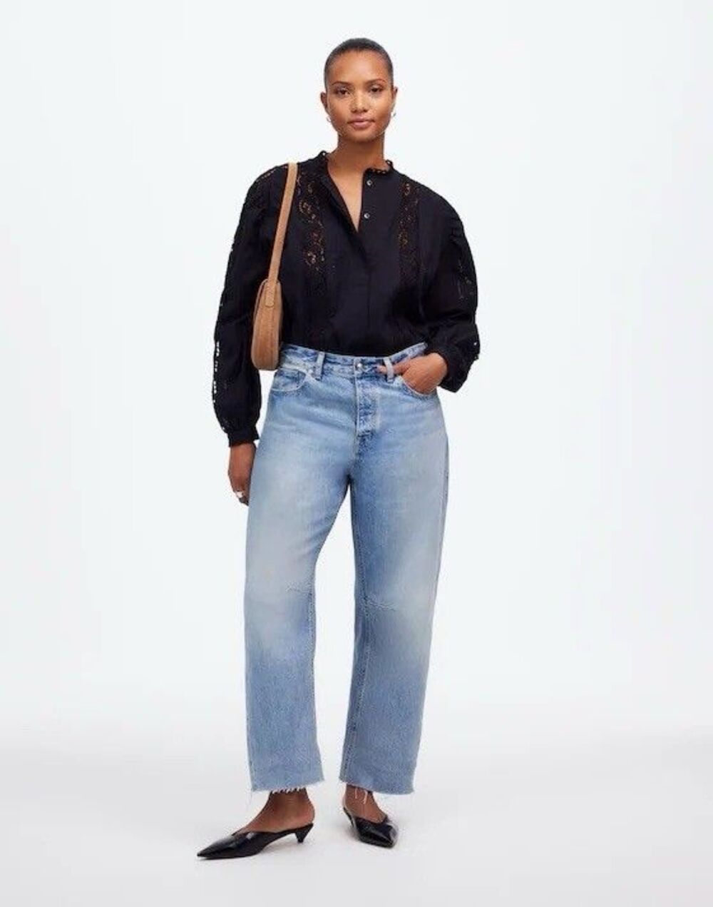 Madewell The Curvy Darted Barrel-Leg Jean NWT Size 33